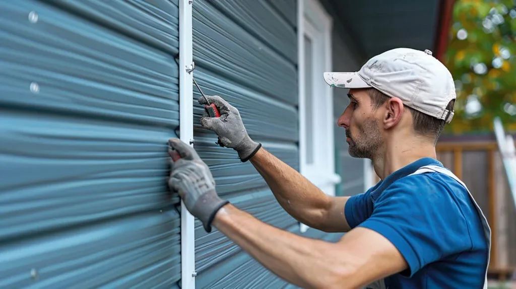 Close-up of a Tyson's Garage Door Services technician's hands doing careful, hands-on repair work